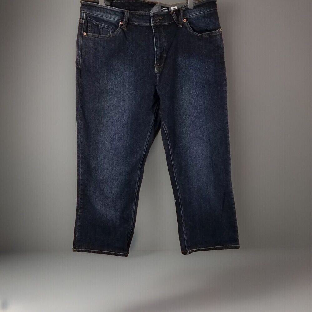 Volcom KinKade Jeans Mens 38x24 Vintage Blue Denim Skating Regular Straight